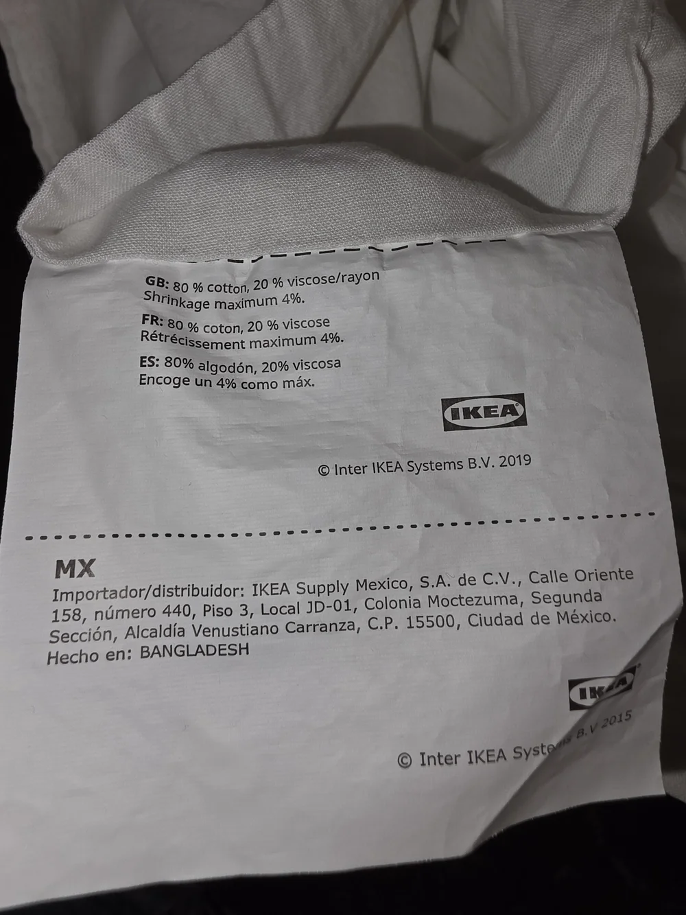 NEW Set IKEA White Cotton King Pillow SHAM with BLACK/GRAY Piped Trim